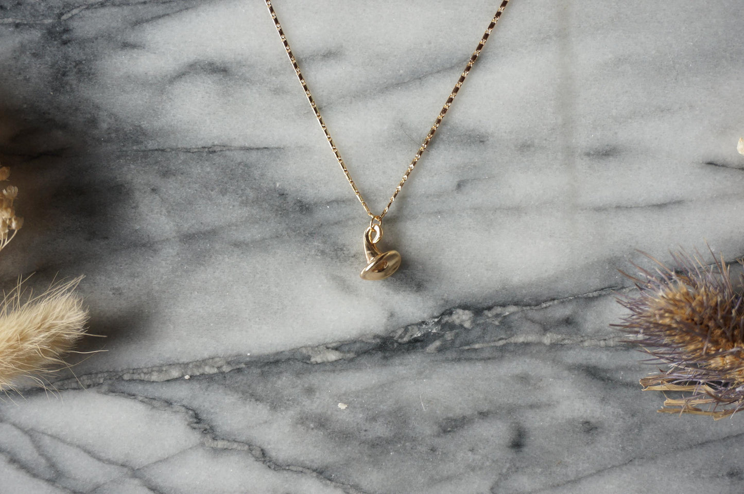 MINERVA Gold Plated Witch Hat Necklace