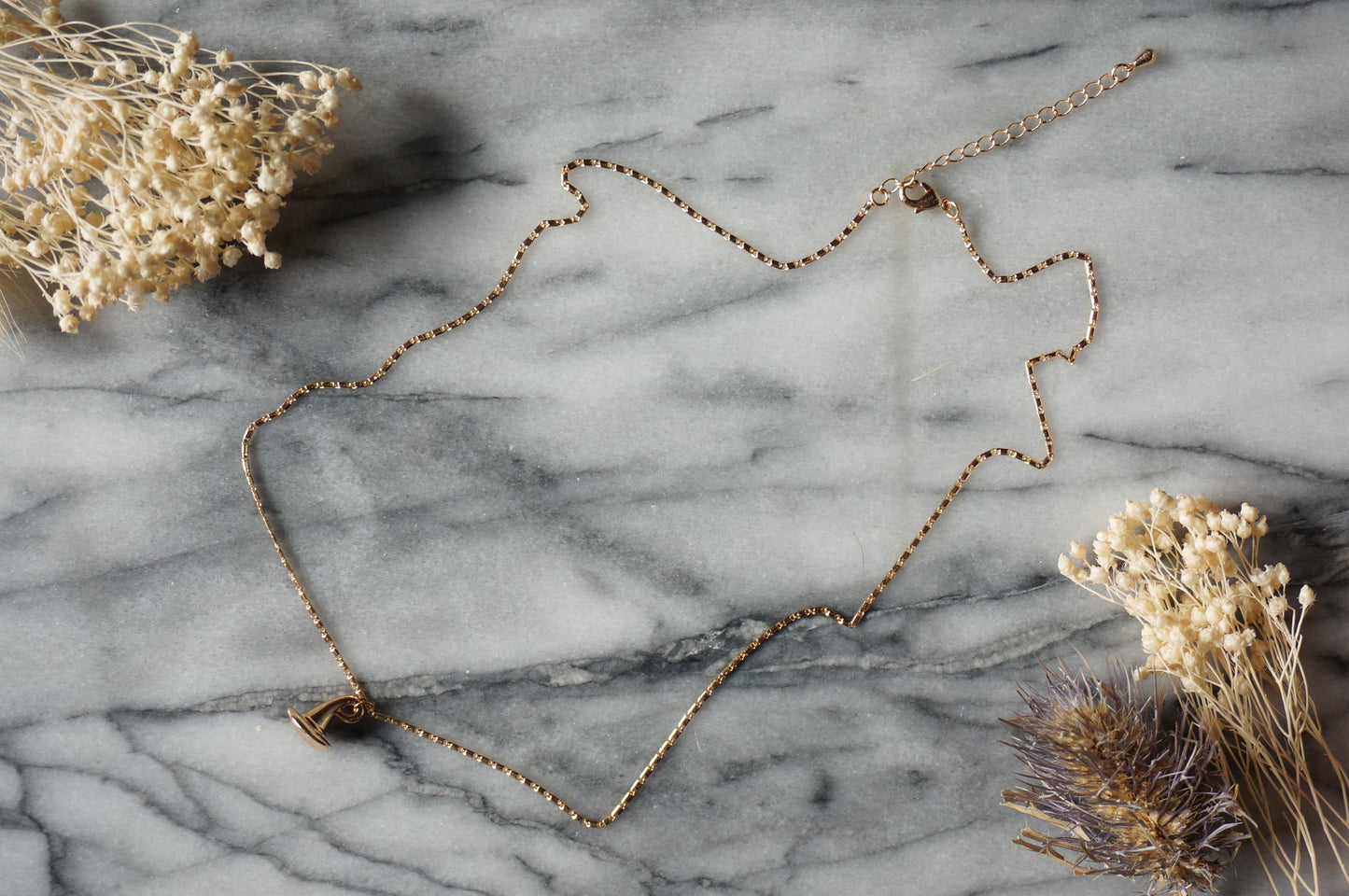 MINERVA Gold Plated Witch Hat Necklace