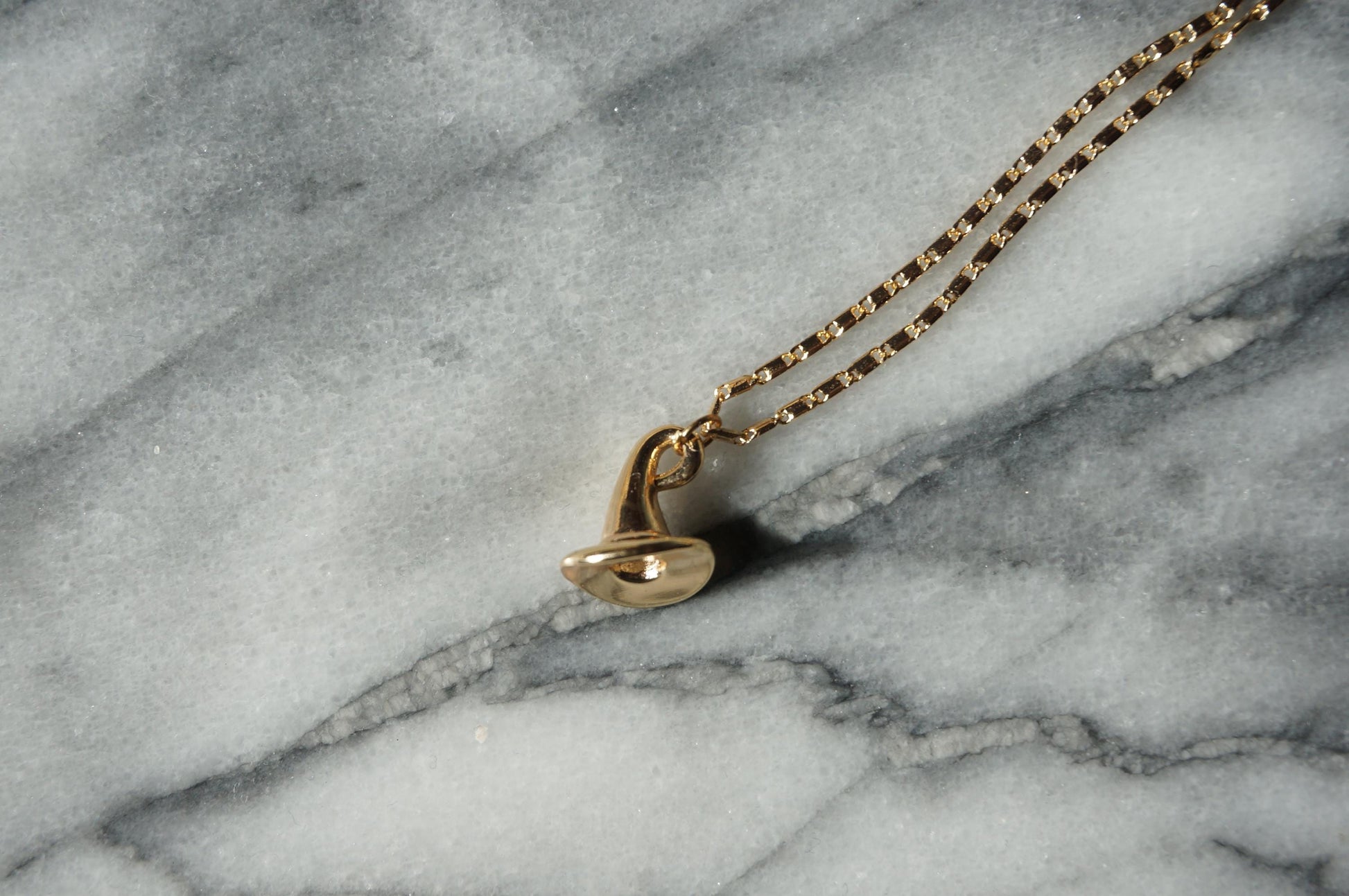 MINERVA Gold Plated Witch Hat Necklace