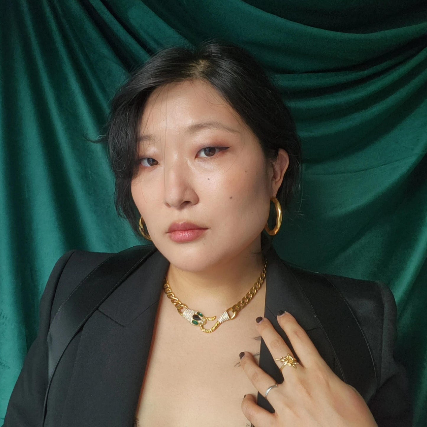 Euryale Gold Snake Necklace