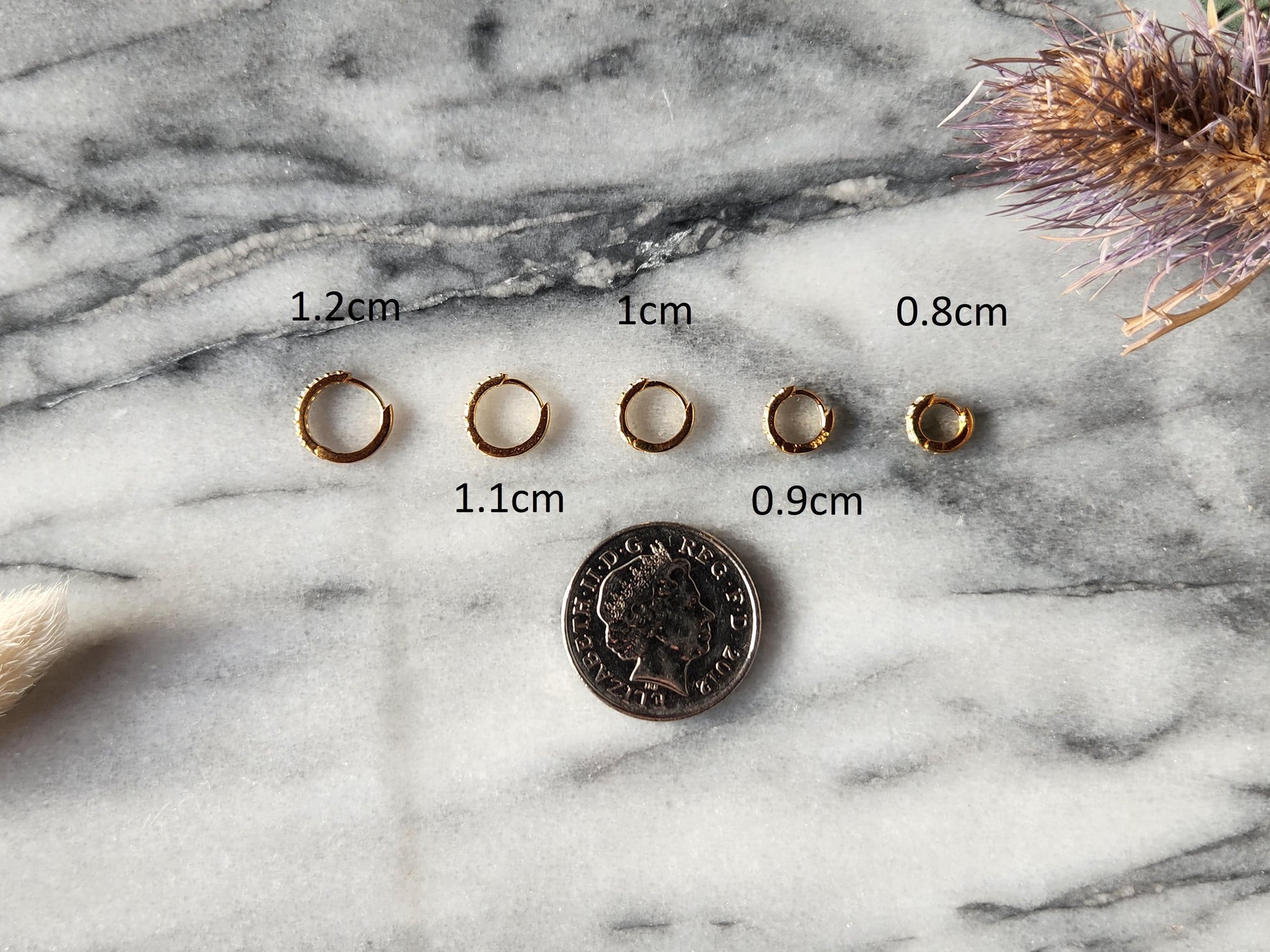 Silver Simple and Gem Huggies / Hoops