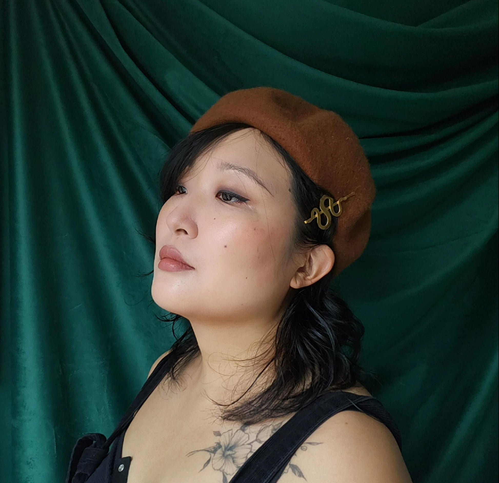 Gold / Silver Snake Barrette Hair pins / Grips