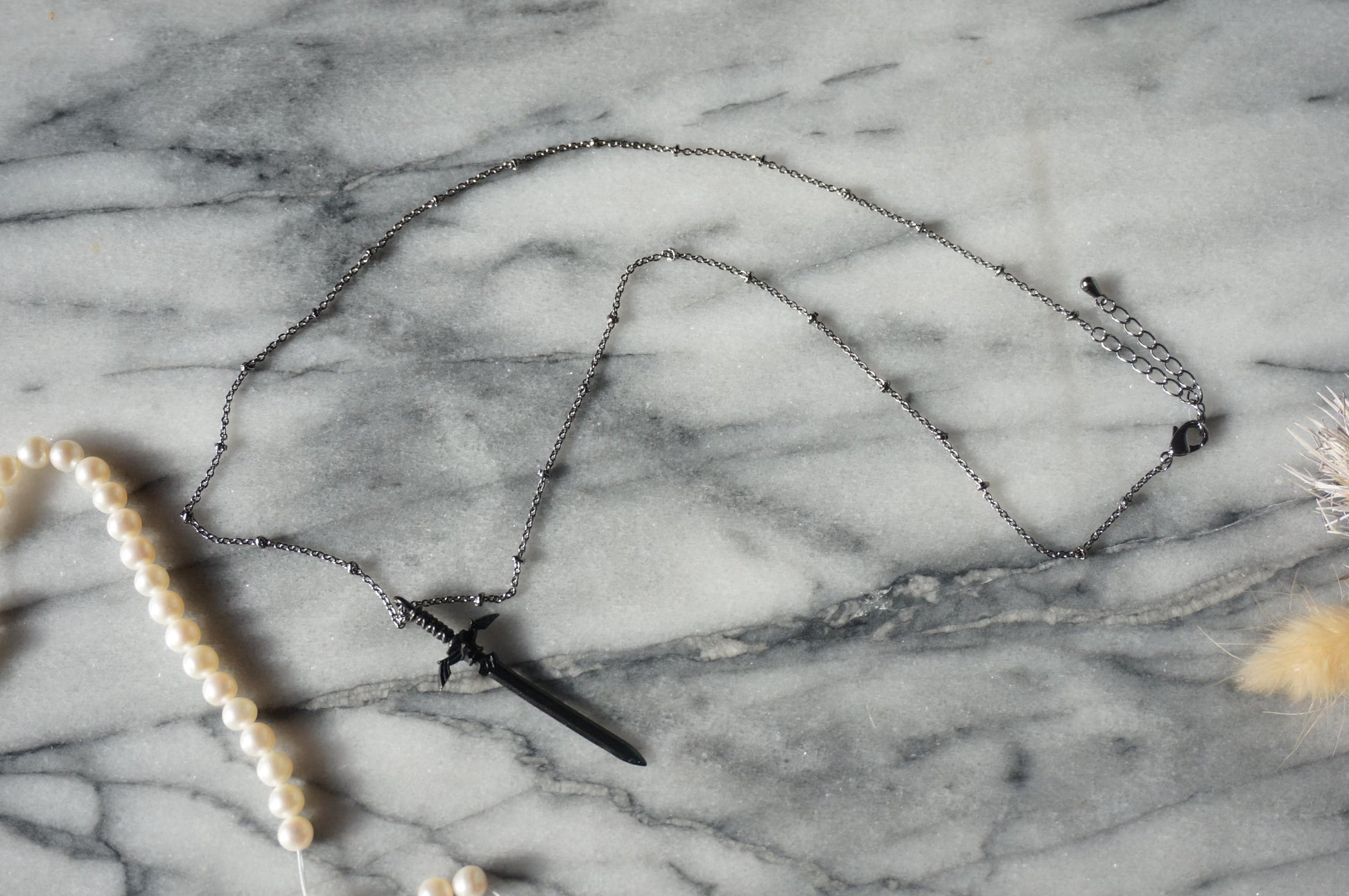 LEGEND Gold / Silver / Black Antique Sword Necklace / Zelda Master Sword Necklace