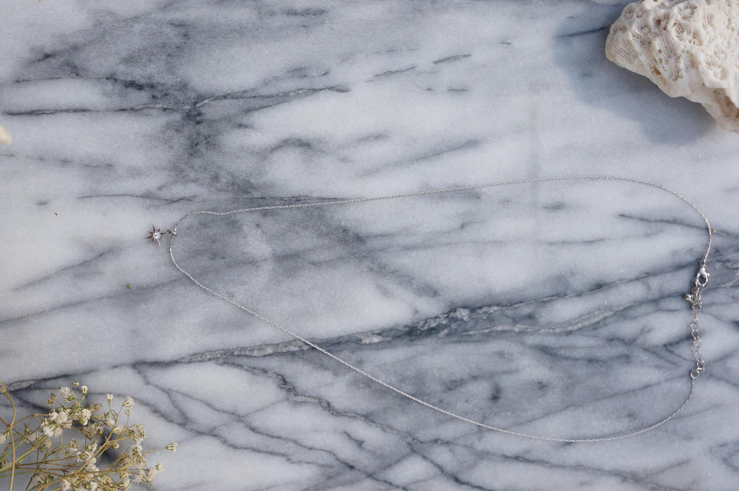 Dainty Tiny North Star 24k Gold Plated Necklace