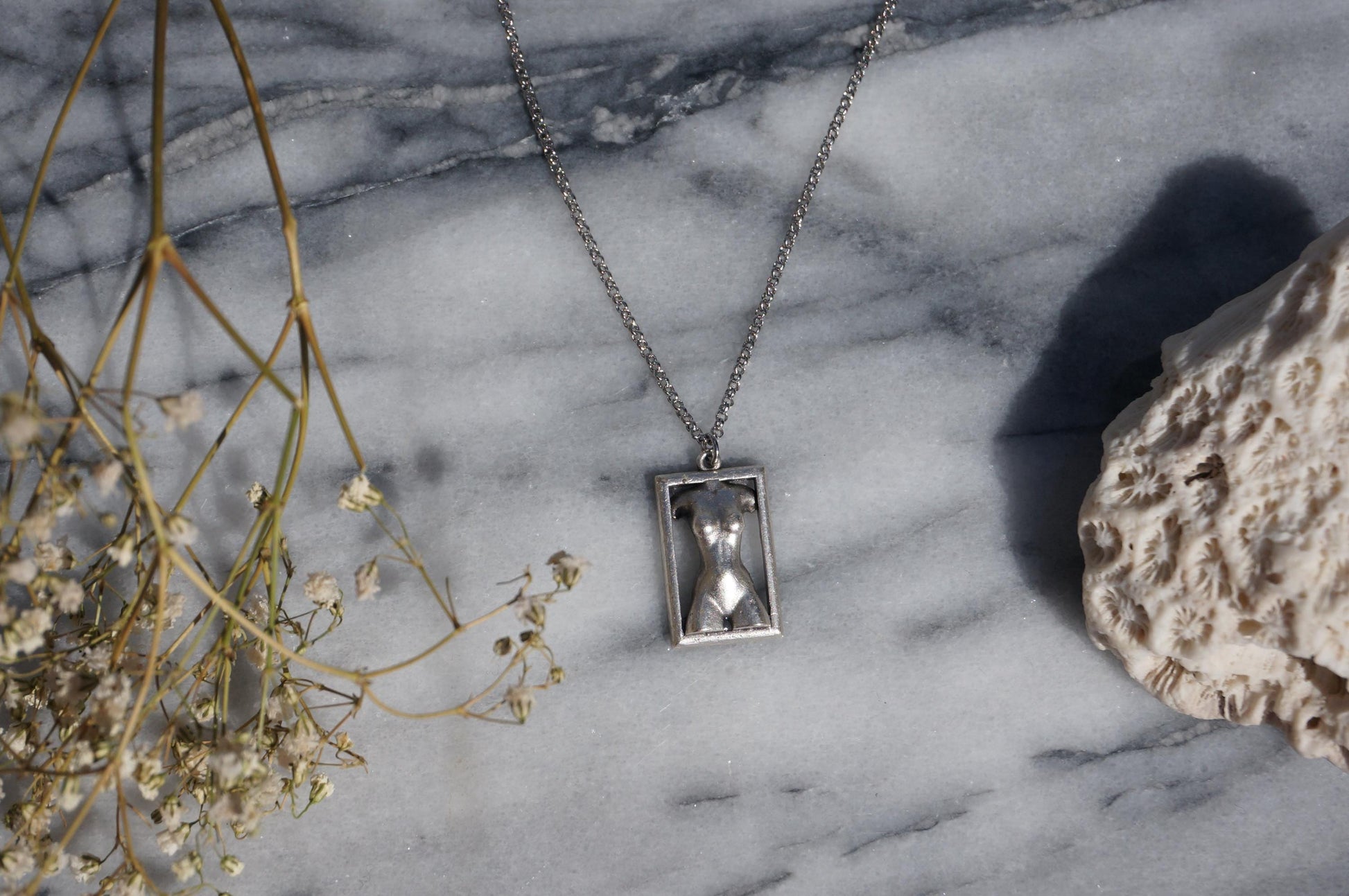 VENUS - Body / Bust Gold Plated Necklace / Art Necklace