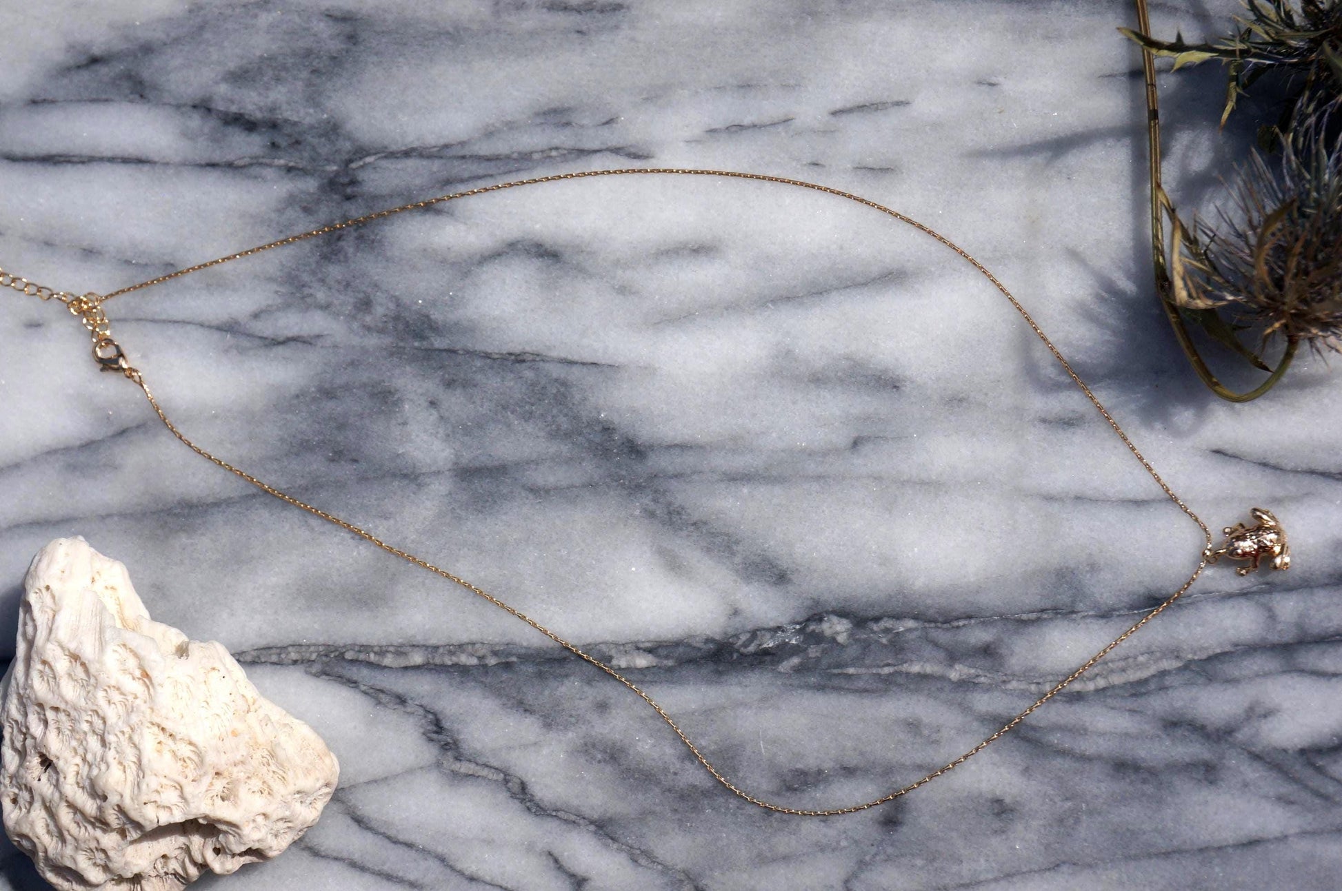 Croaklyn Gold Pendant Necklace