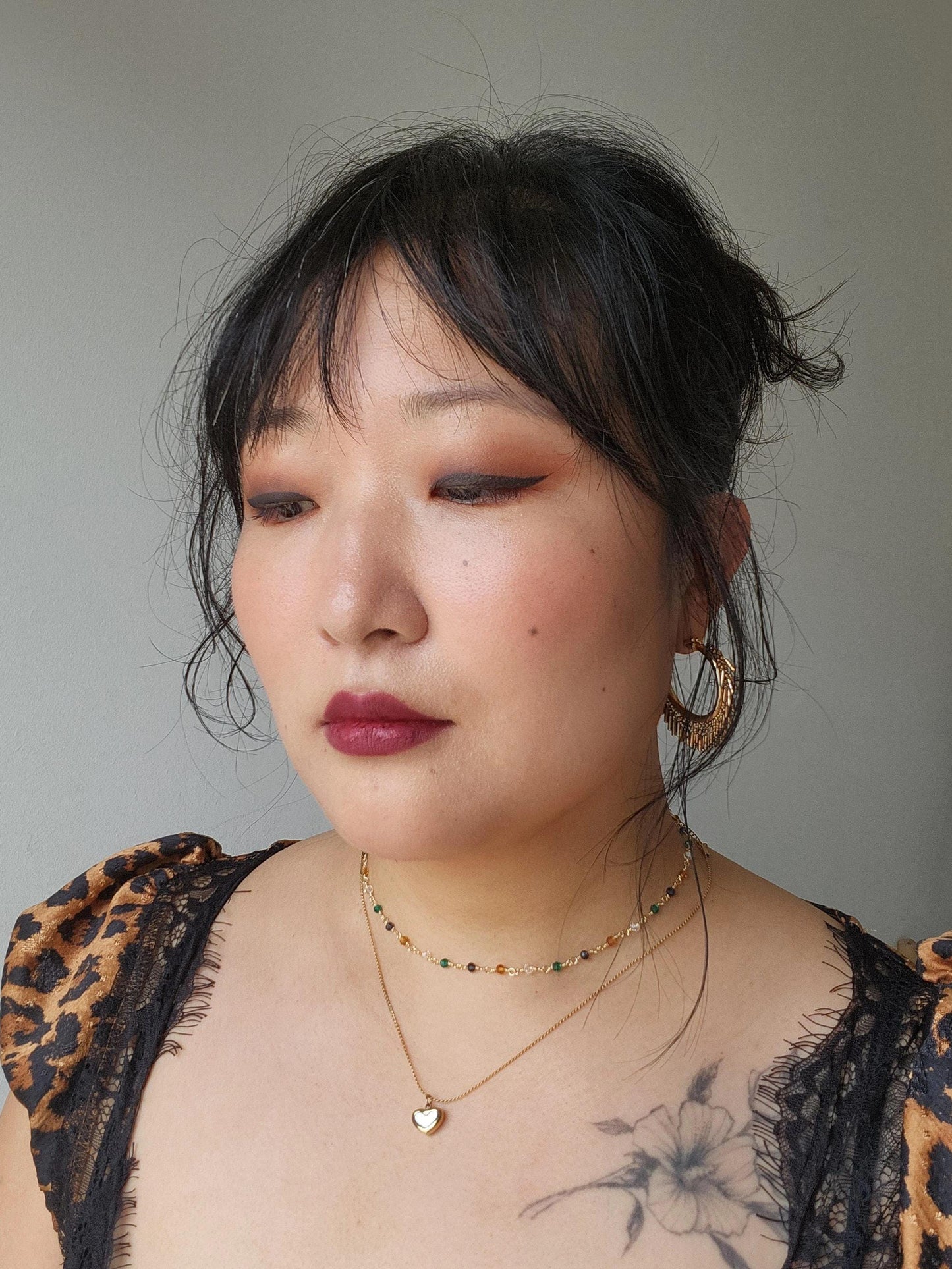 Y2K Dainty Pearl Heart Pendant Necklace