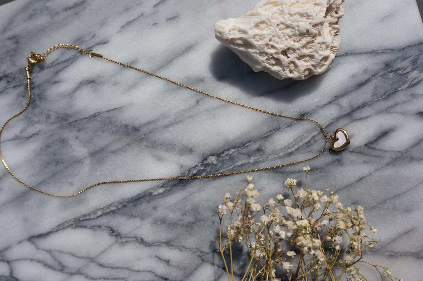 Y2K Dainty Pearl Heart Pendant Necklace