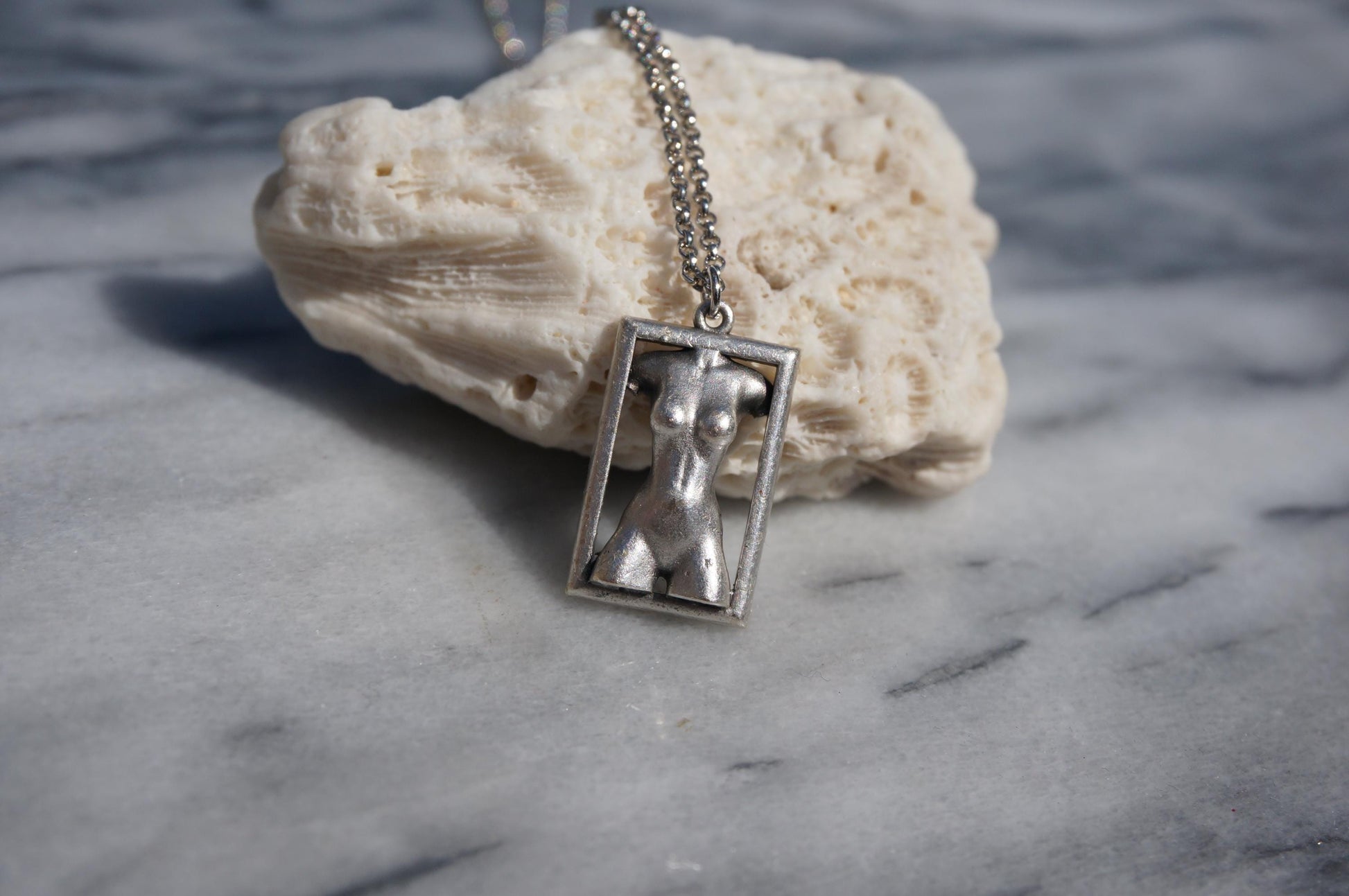 VENUS - Body / Bust Gold Plated Necklace / Art Necklace