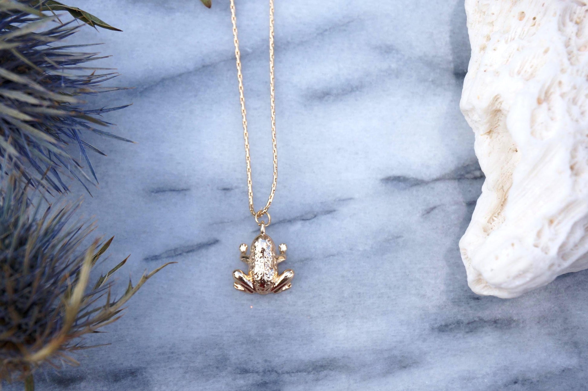 Croaklyn Gold Pendant Necklace