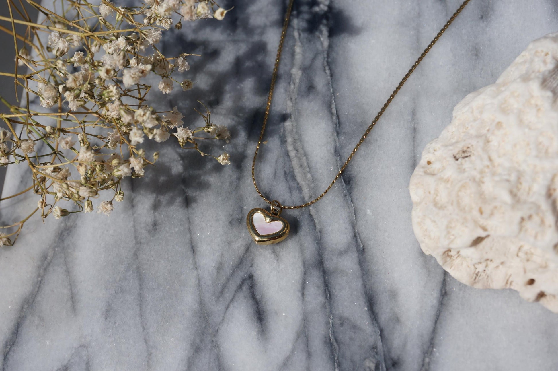 Y2K Dainty Pearl Heart Pendant Necklace