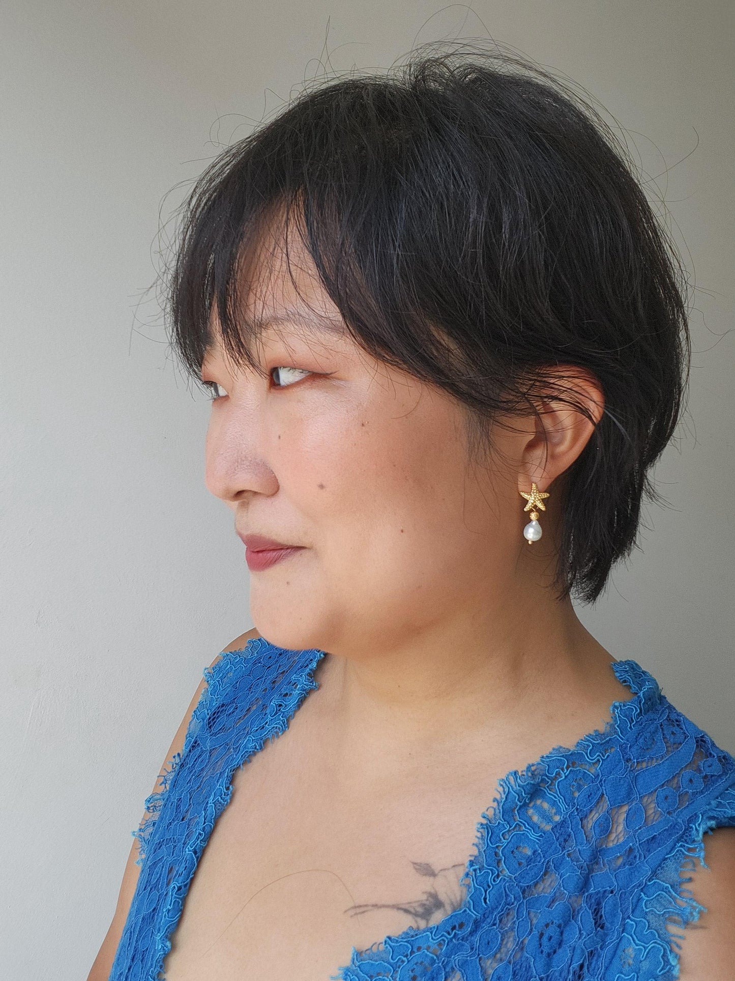 Pearl Nomad Shell and Starfish earrings