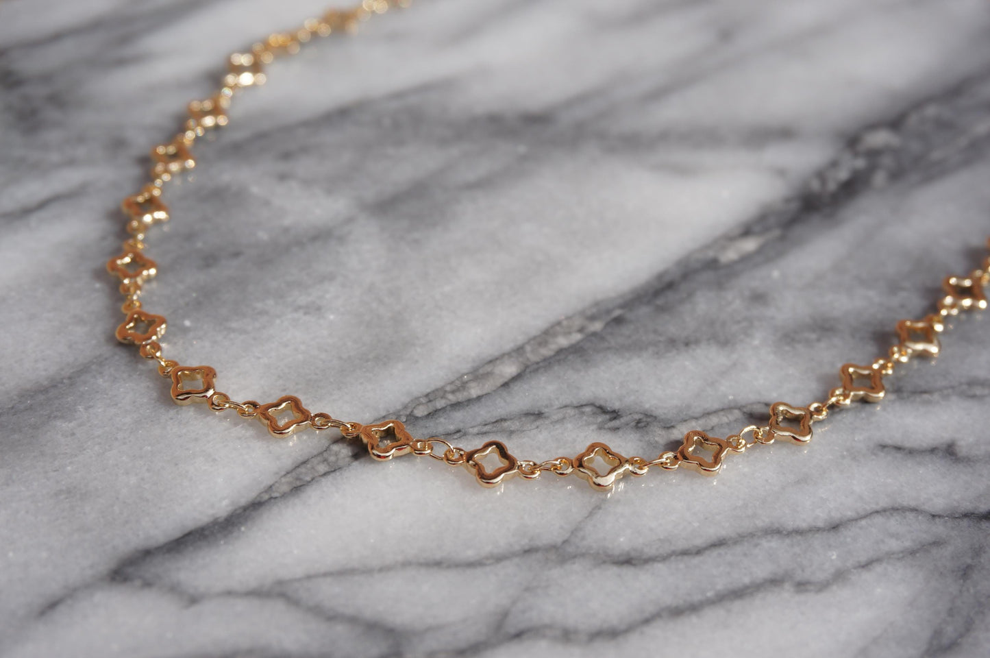 Gold Layering Necklaces Shell/Small Frill/clover