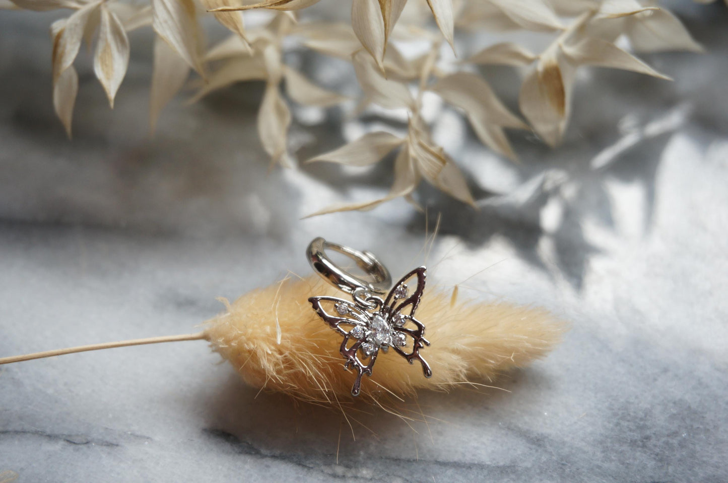 Y2K Gold/Silver Butterfly Earrings Huggies