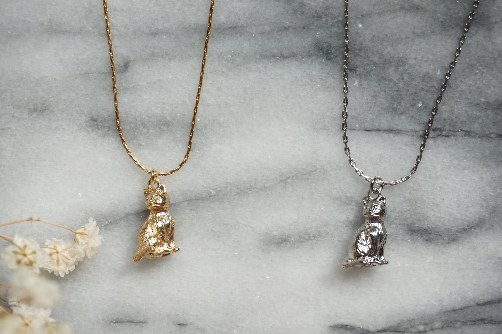 NEKO Gold/Silver Dainty Cat Necklace