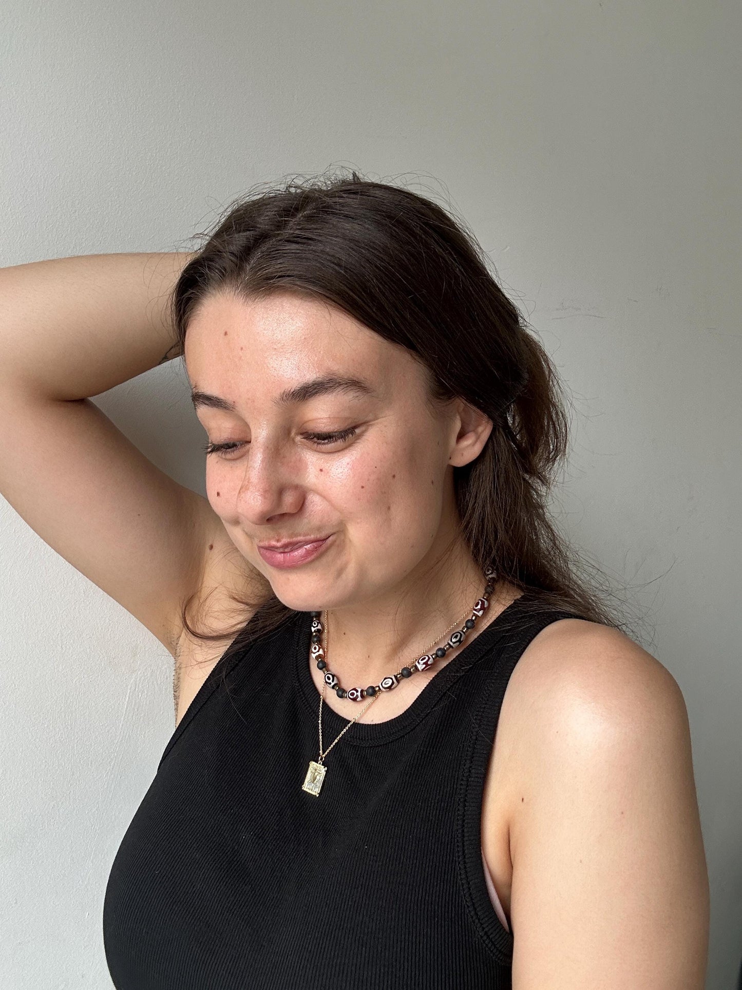 Three of swords pendant tarot necklace