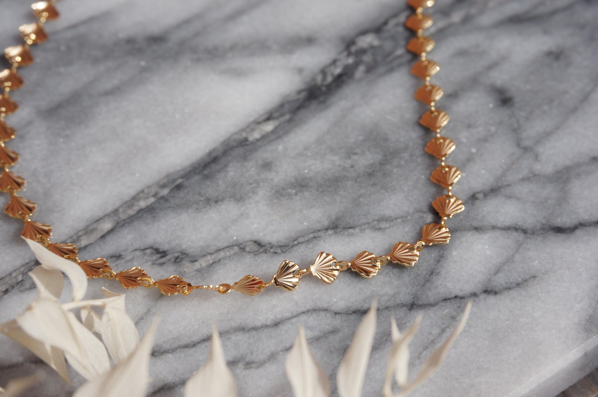 Gold Layering Necklaces Shell/Small Frill/clover