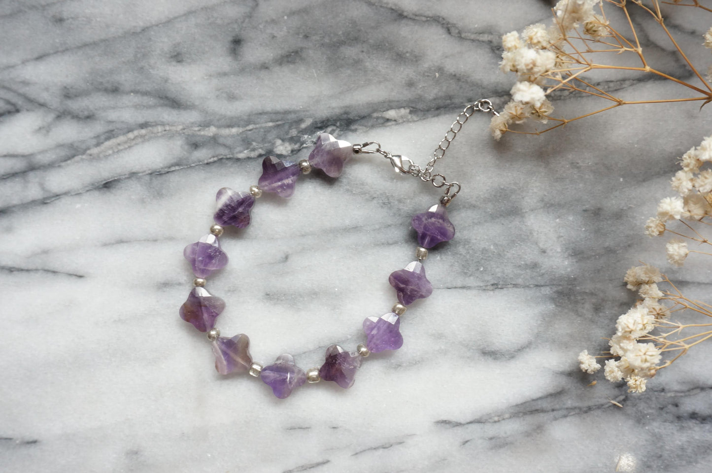 Semi-precious stone bead strand bracelets