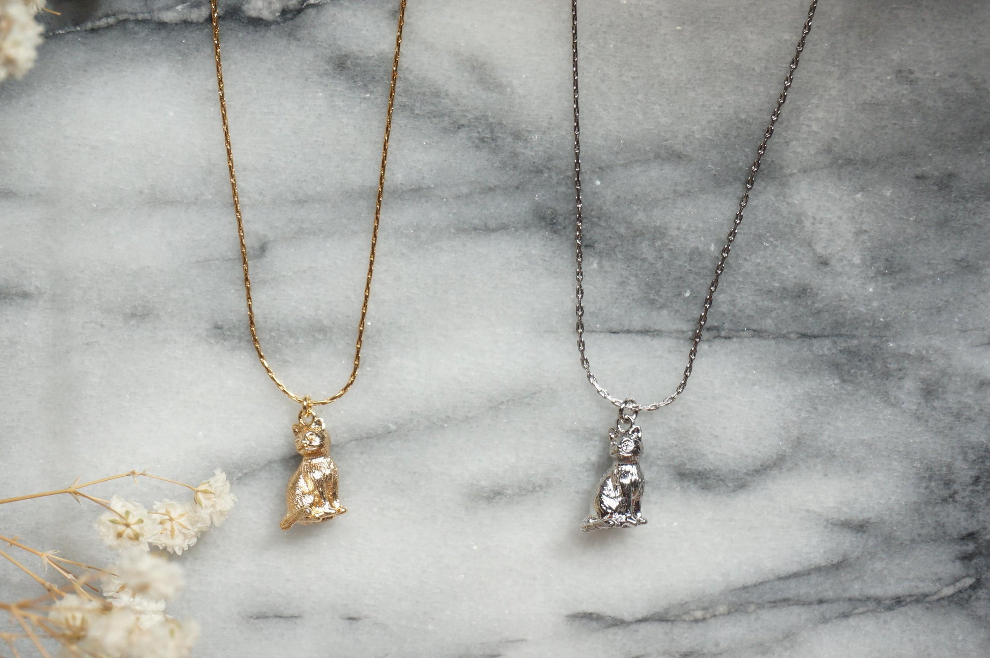 NEKO Gold/Silver Dainty Cat Necklace