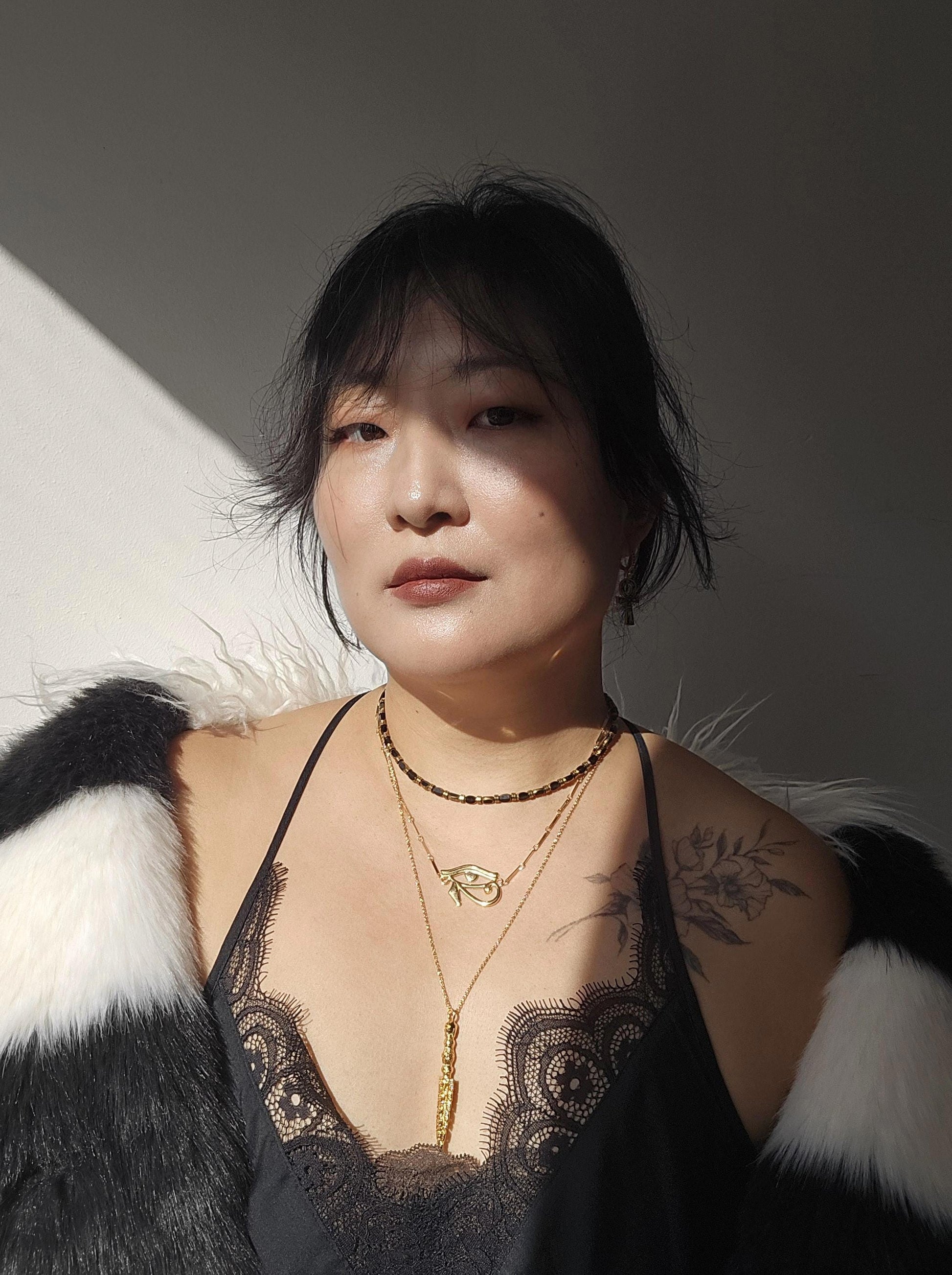 KALI MA Ceremonial Sword Necklace / Gold Silver Skull Sword Necklace