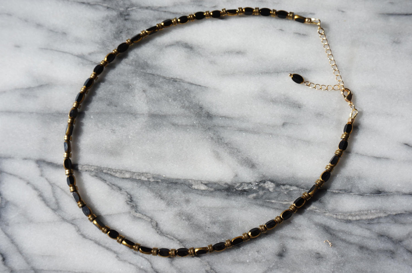 Black/Dark Blue Semi-Precious Stone Beaded Necklaces