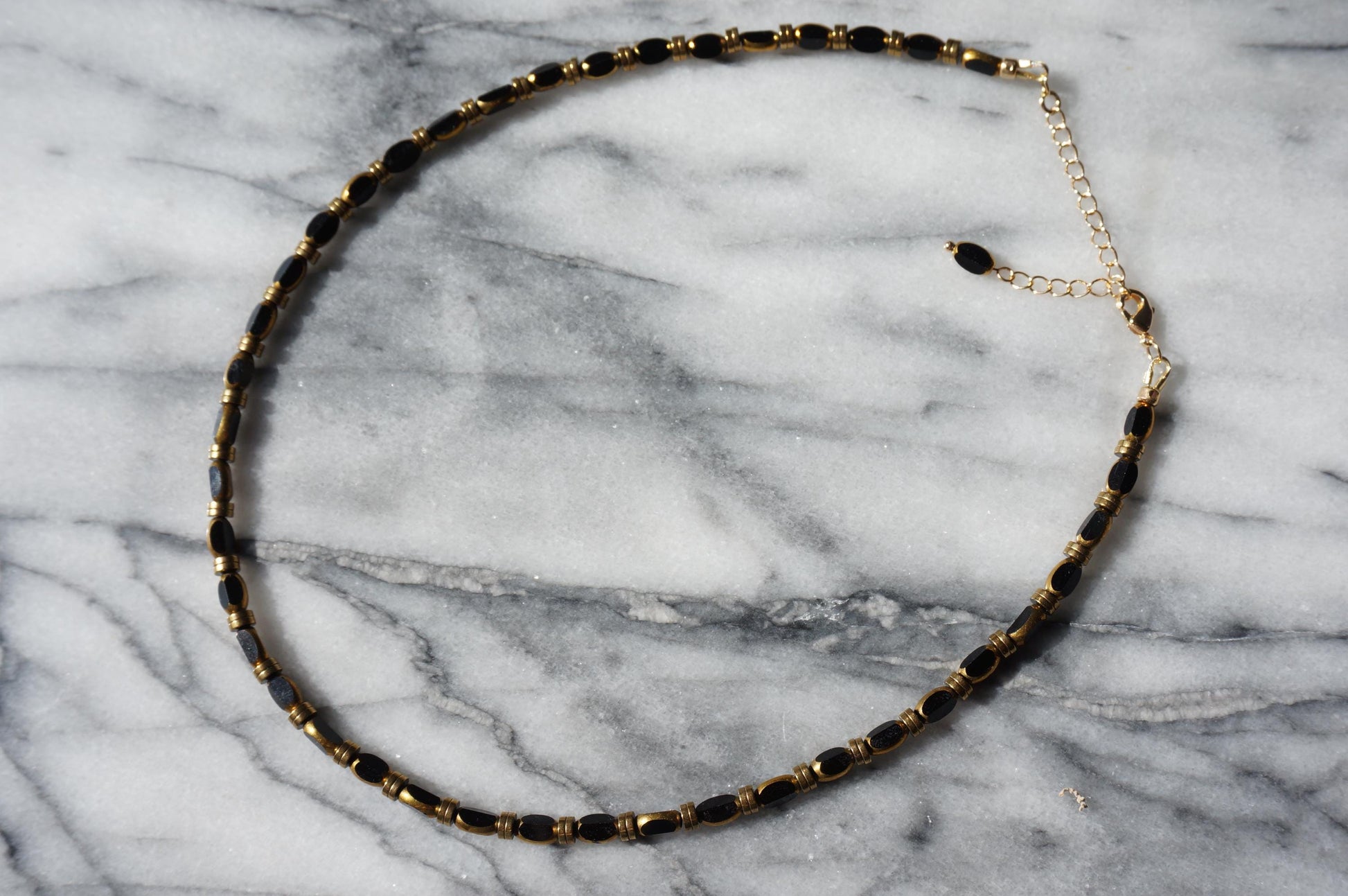 Black/Dark Blue Semi-Precious Stone Beaded Necklaces