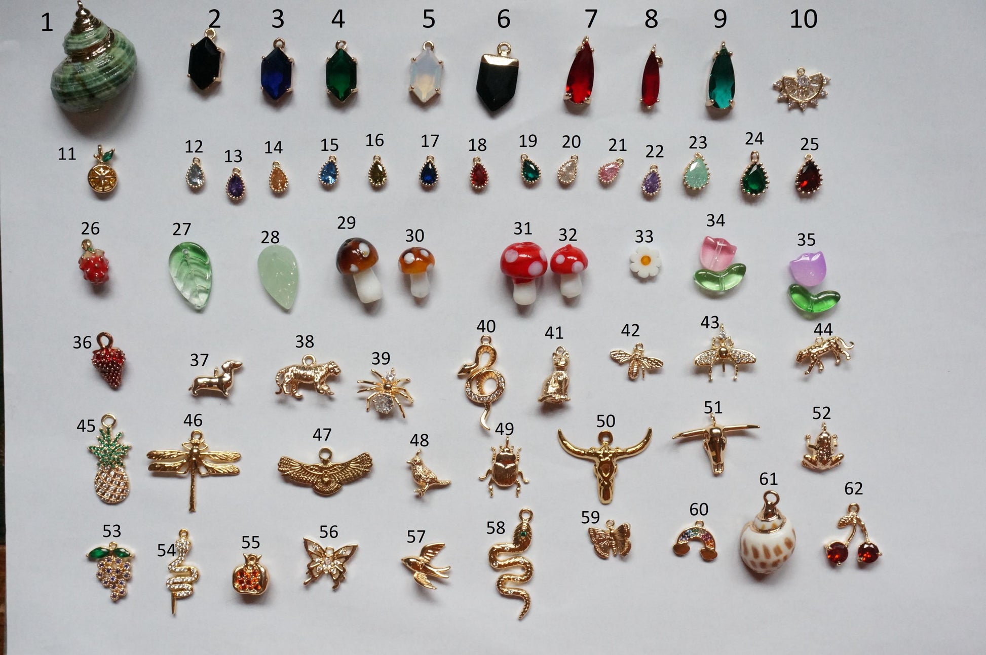 Build Your Own Gold DIY Charm Earrings / Hoops / Hooks / Studs