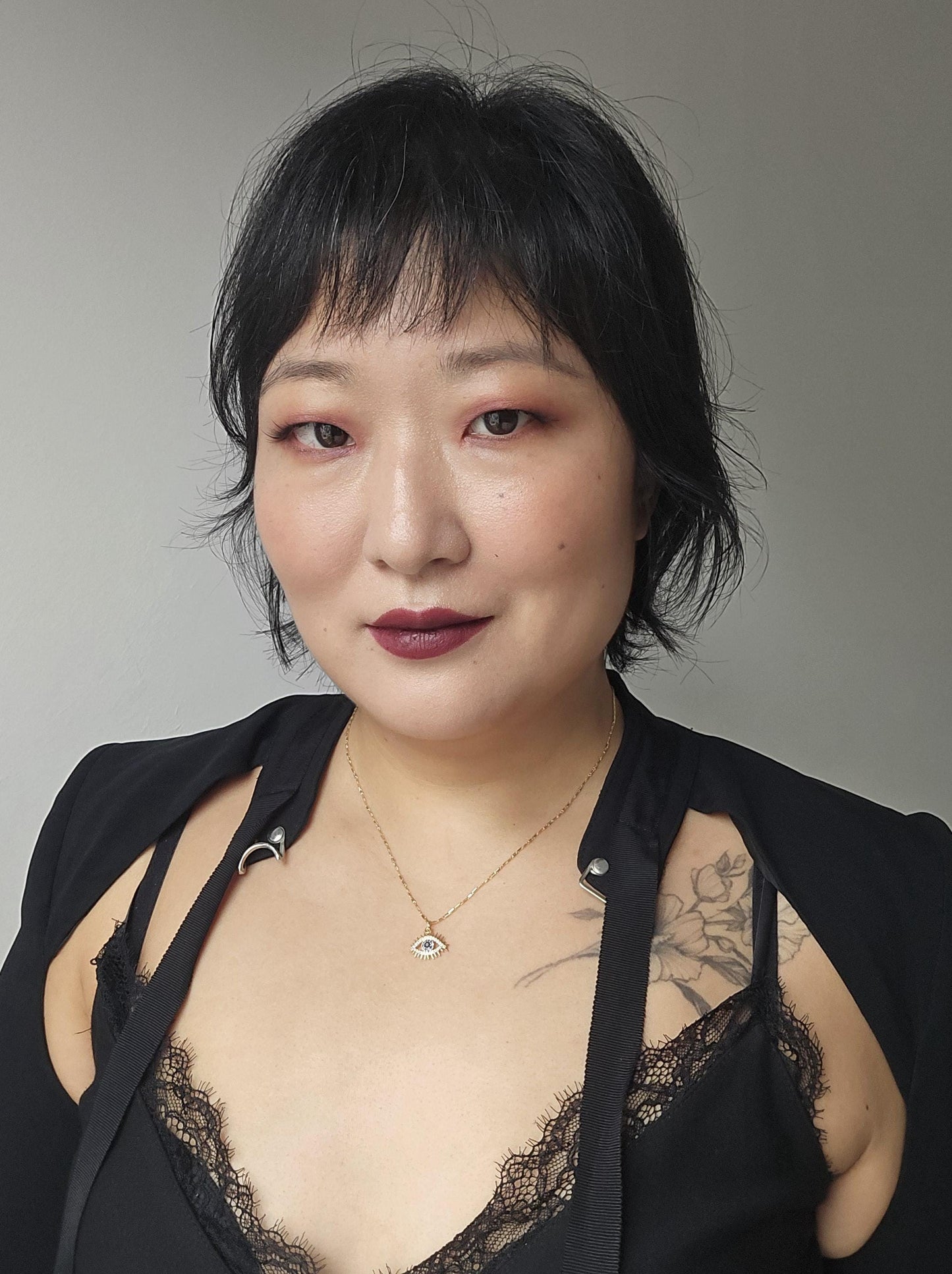 Starry Evil Eye Dainty Gold Necklace