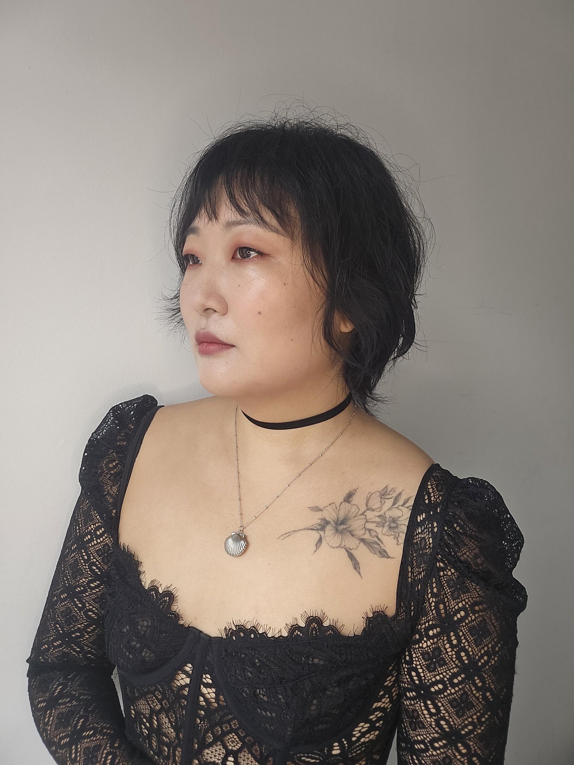 ARIEL Gold Shell Locket Necklace