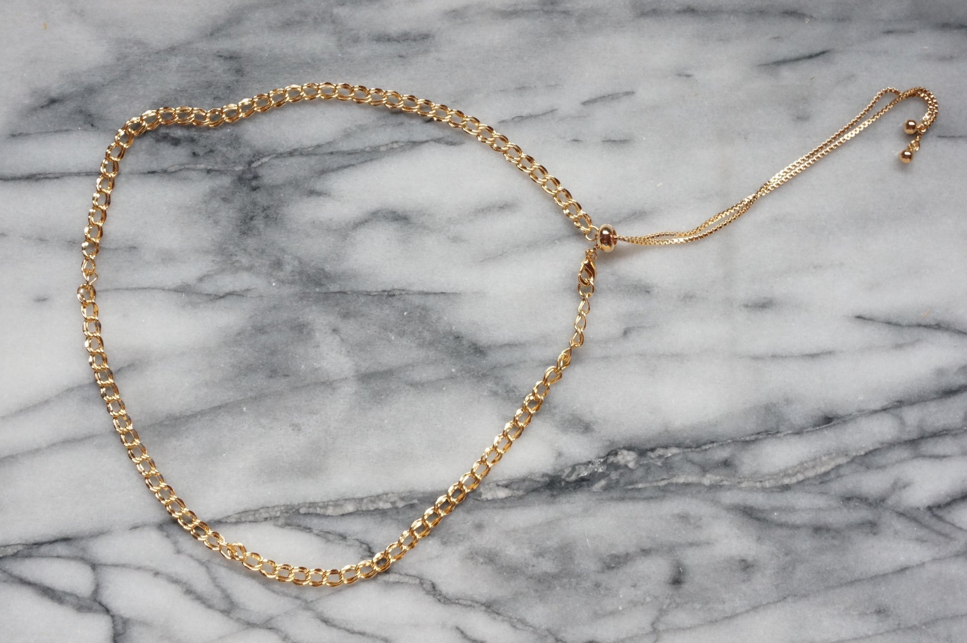 LOU 24k Gold Plated Chunky Chain Choker/Necklace