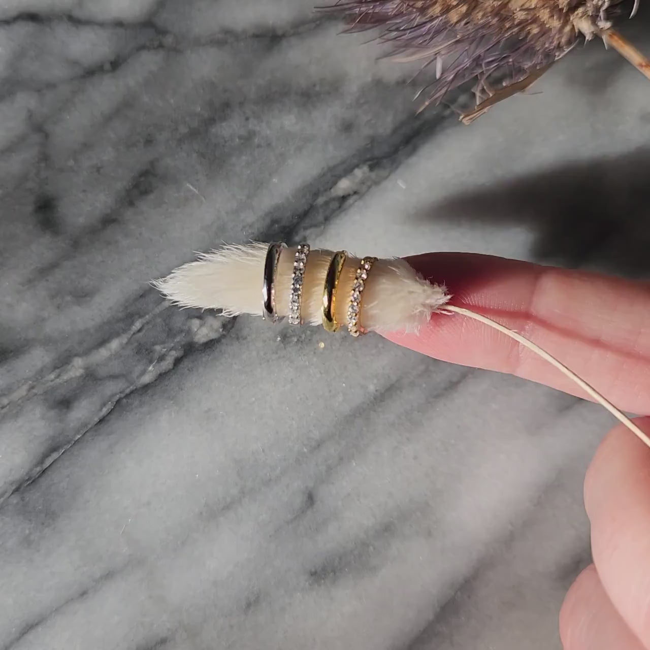 Silver Simple and Gem Huggies / Hoops