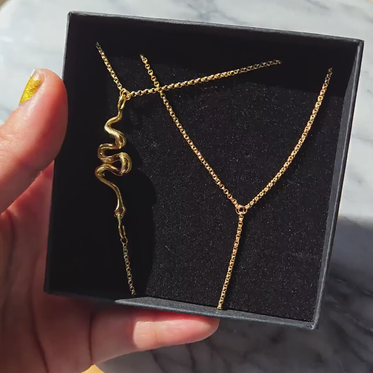 Snake 18k Gold / Silver Plated Body Chain / Festival body chain