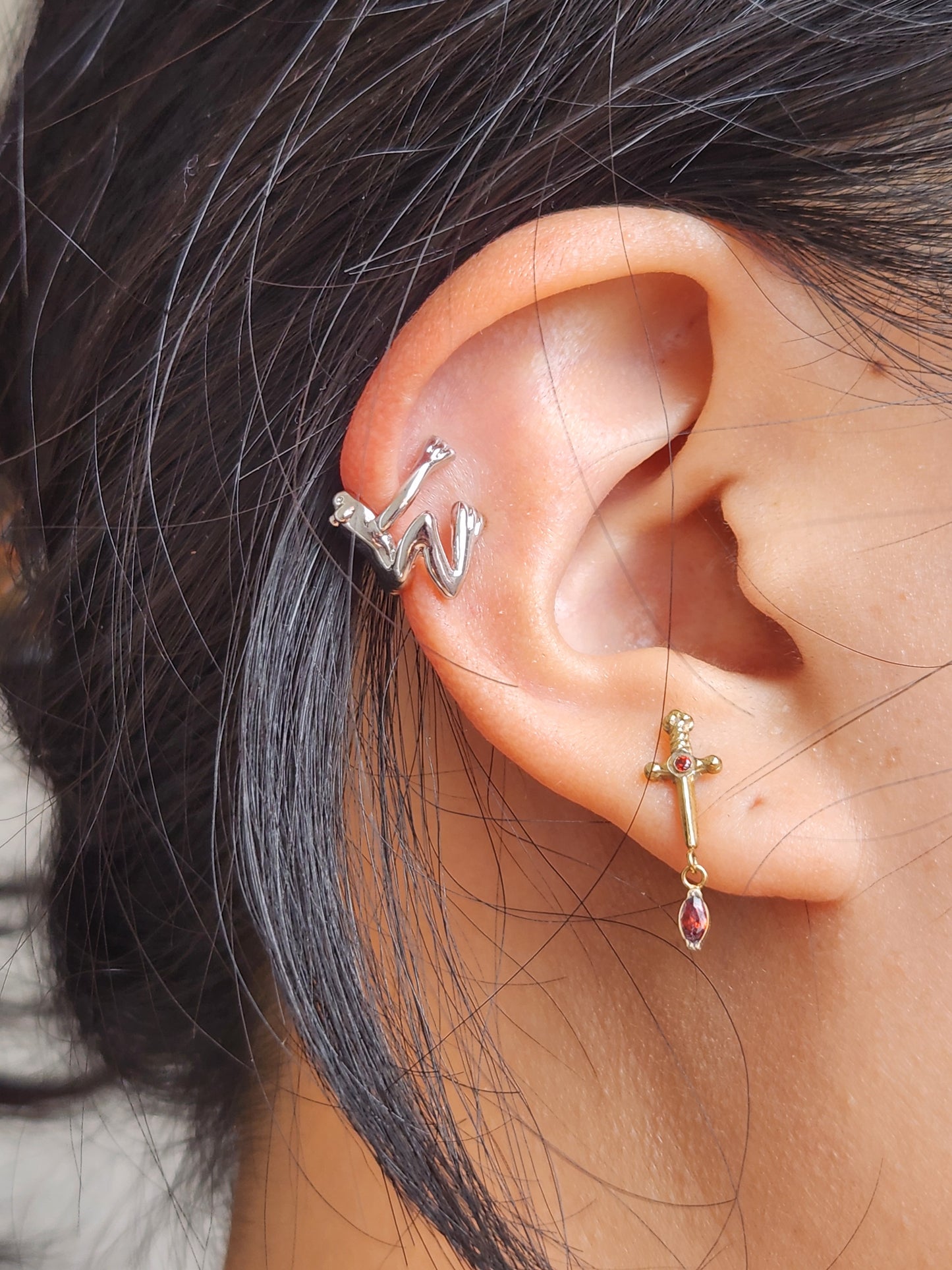 Croaklyn Frog Ear Cuffs Gold/Silver