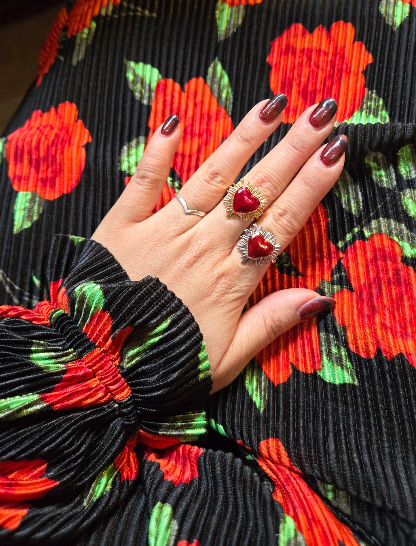 Sacred heart Gold/Silver adjustable ring