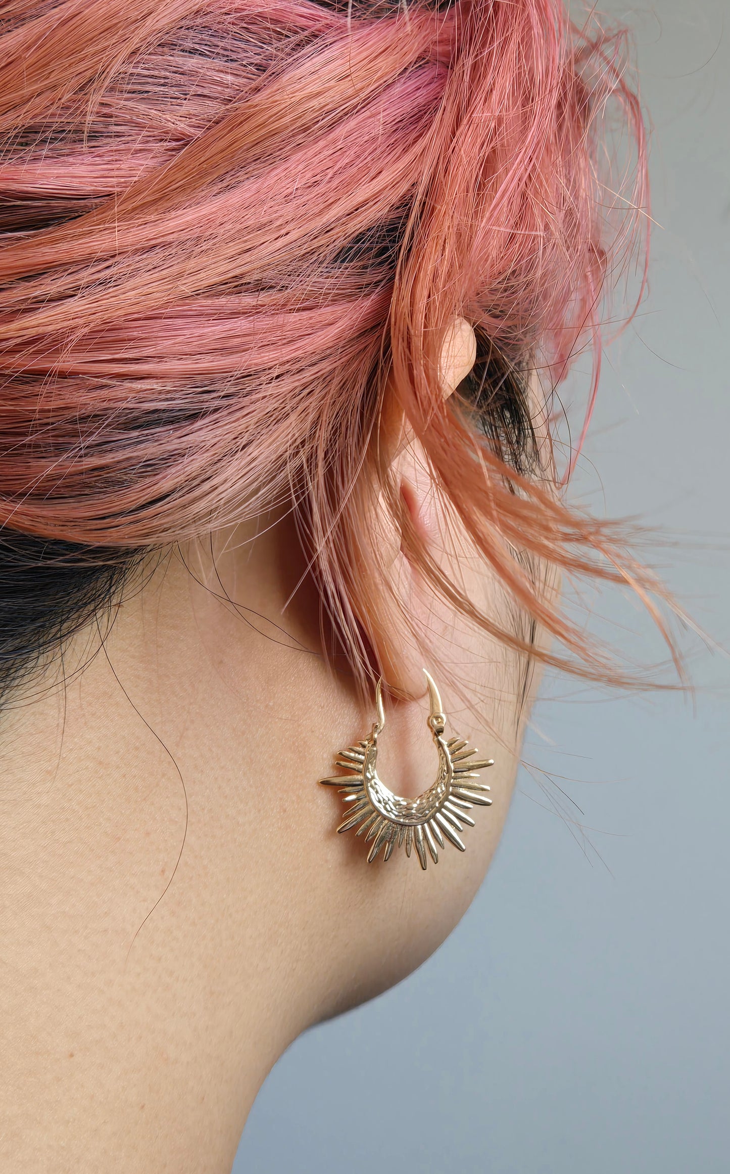 Gold/Silver Sun Boho Hoop Earrings