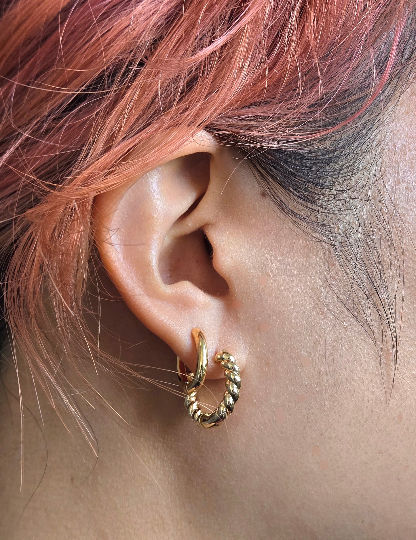 Assorted 18k Gold Plated Hoop Earrings