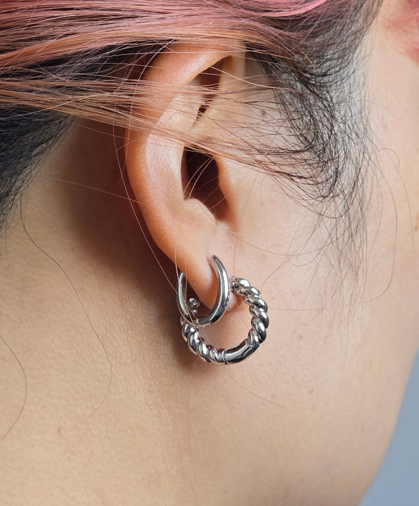 Assorted 18k Platinum Plated Hoop Earrings
