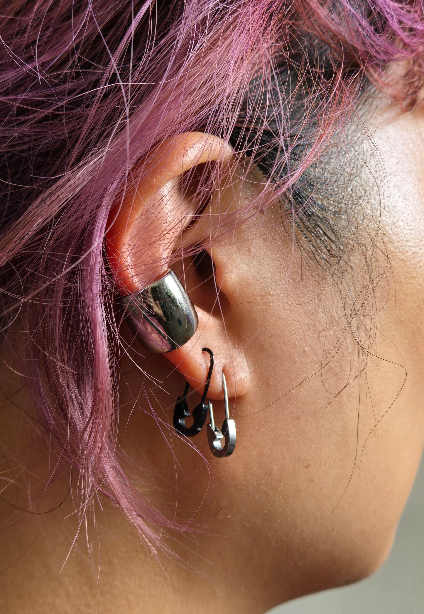 Safety Pin Earring/ Piercing Single