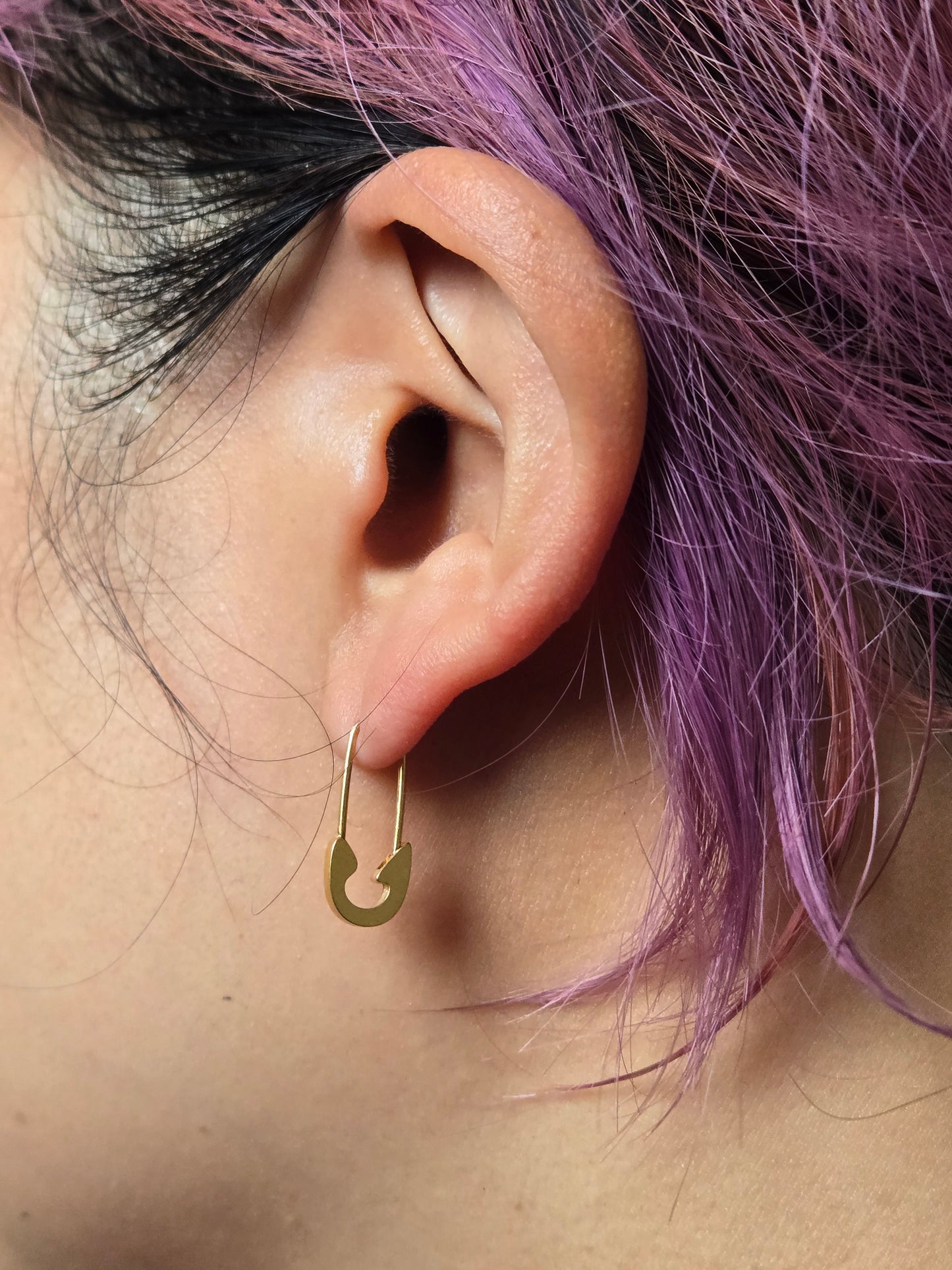 Safety Pin Earring/ Piercing Single