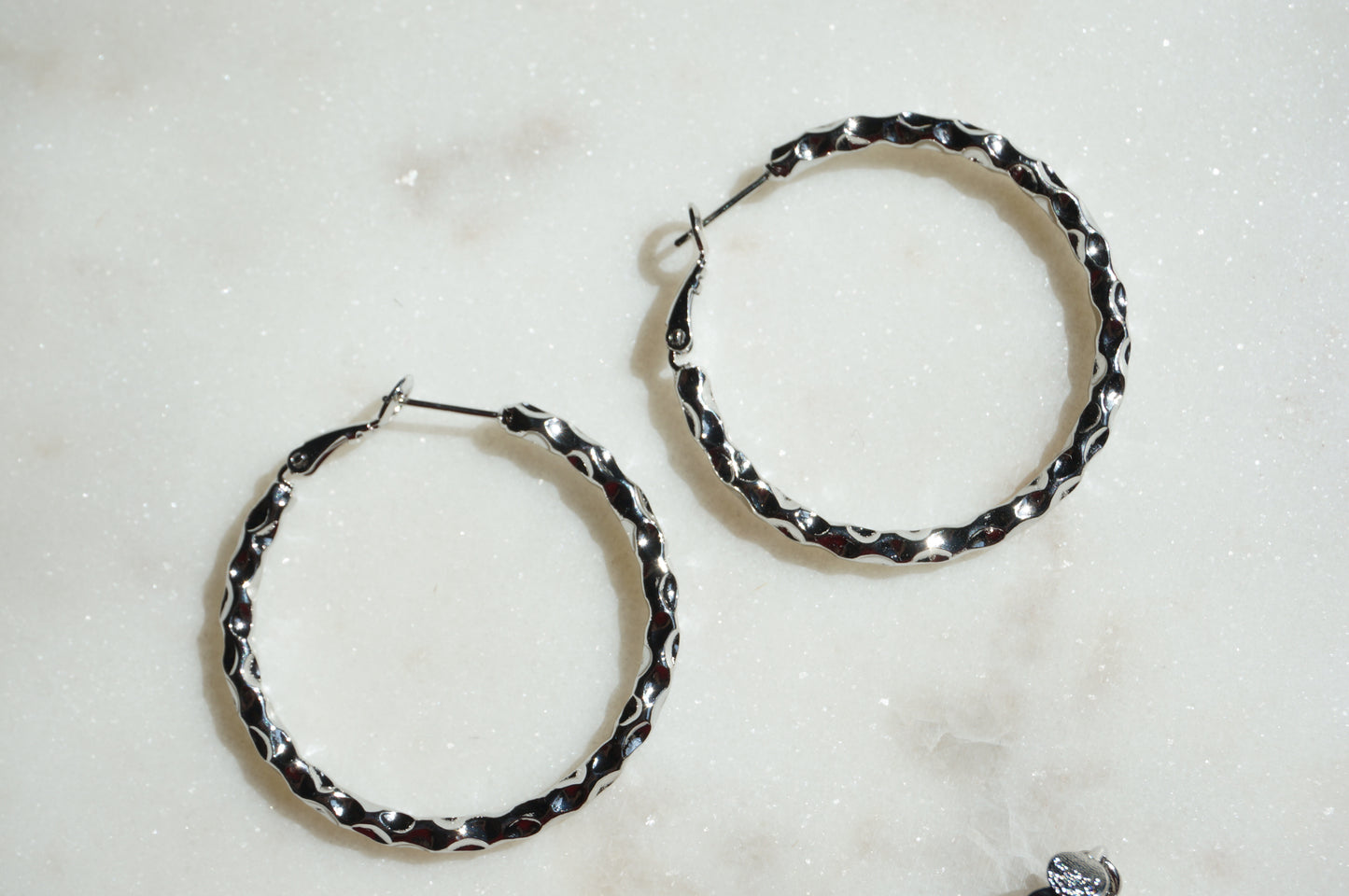 Assorted 18k Platinum Plated Hoop Earrings