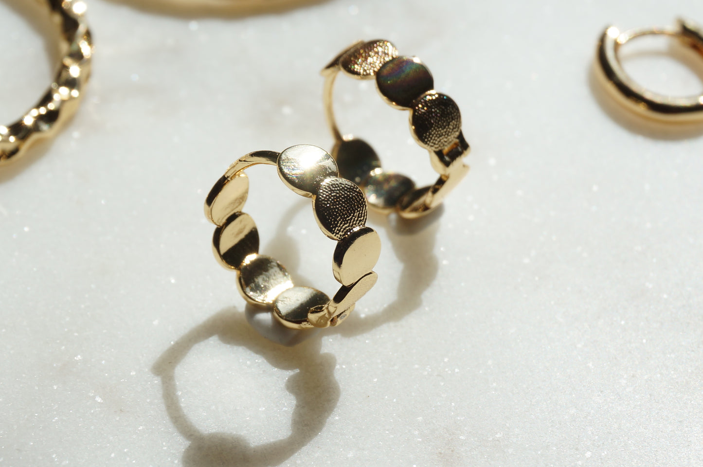 Assorted 18k Gold Plated Hoop Earrings