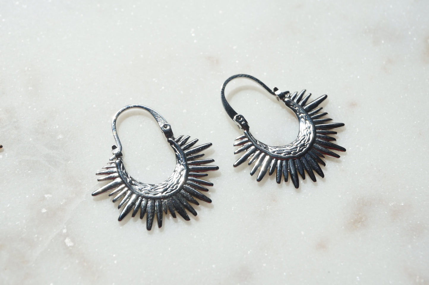 Gold/Silver Sun Boho Hoop Earrings