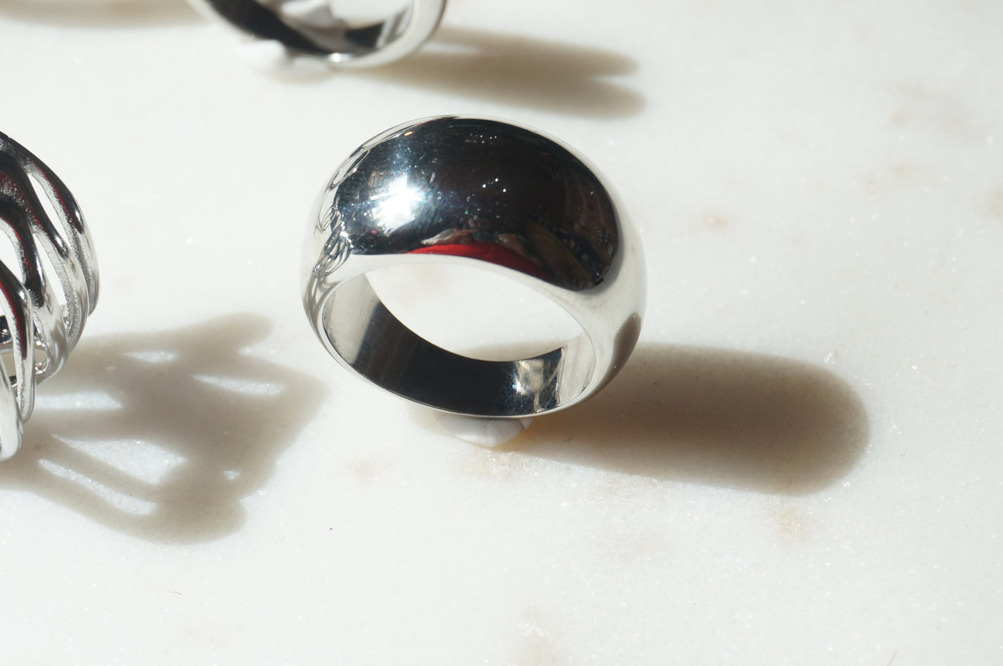 Assorted Simple 18k Platinum Plated Rings