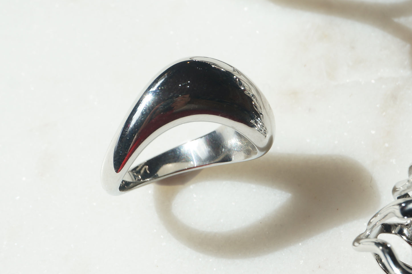 Assorted Simple 18k Platinum Plated Rings