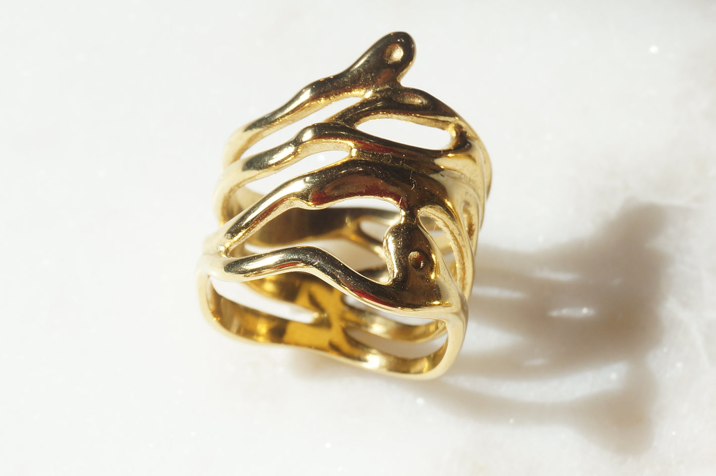 Assorted Simple 18k Gold Plated Rings