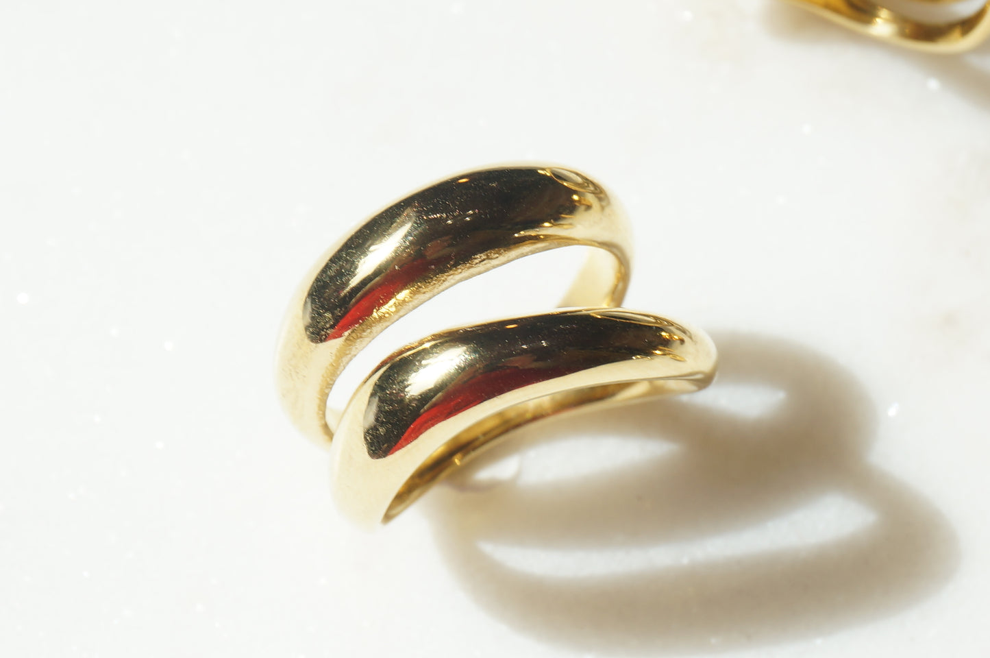 Assorted Simple 18k Gold Plated Rings