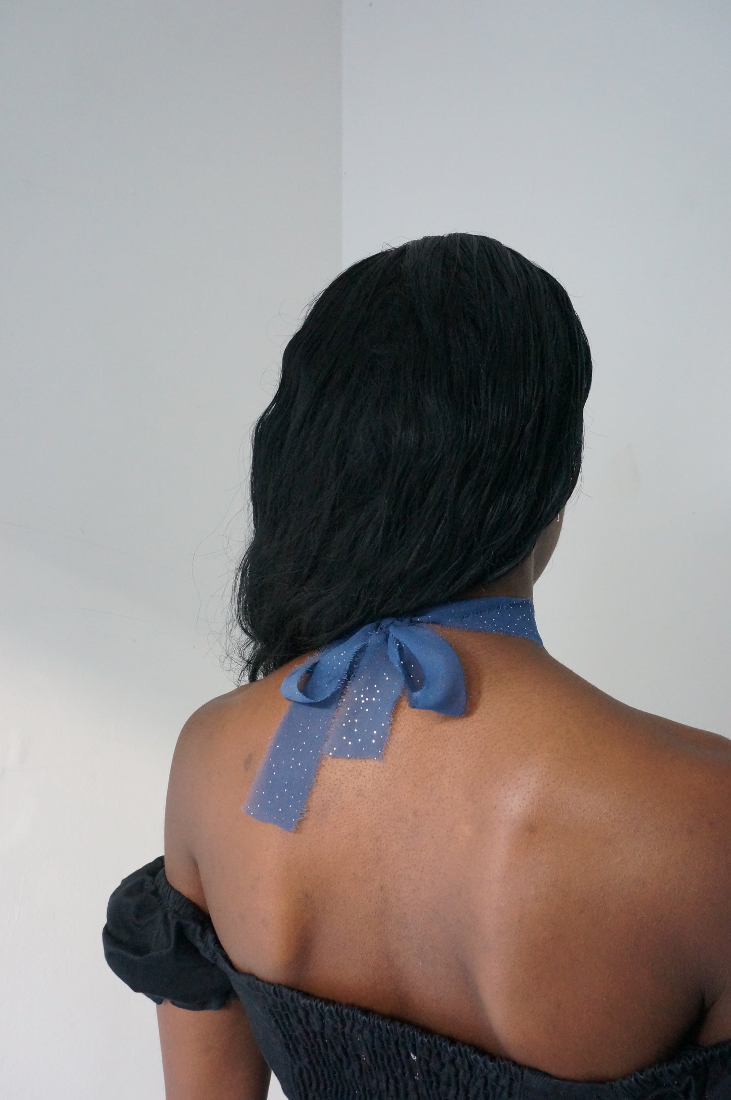 LUNA Moon 100% Silk Ribbon Choker