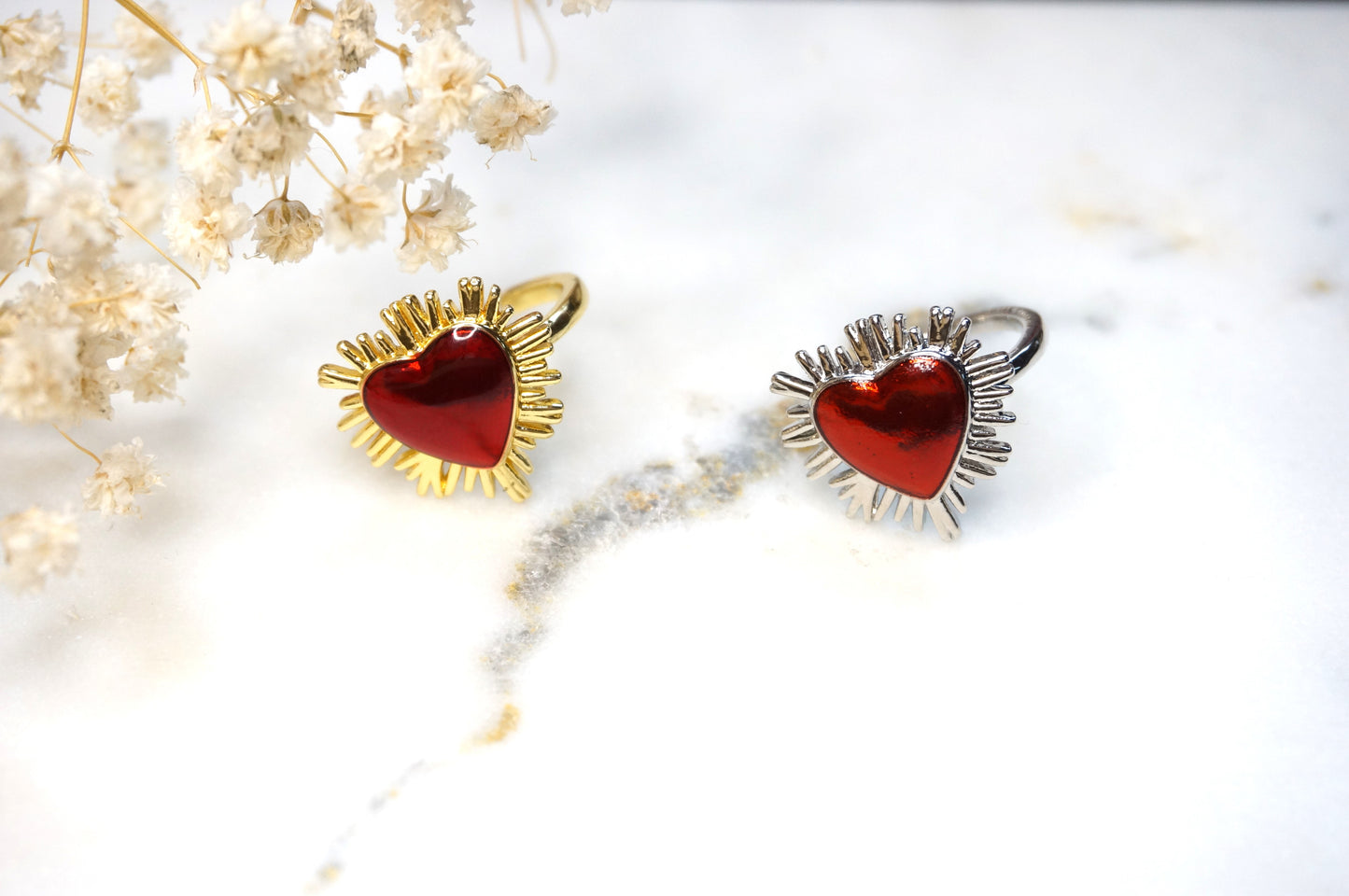 Sacred heart Gold/Silver adjustable ring