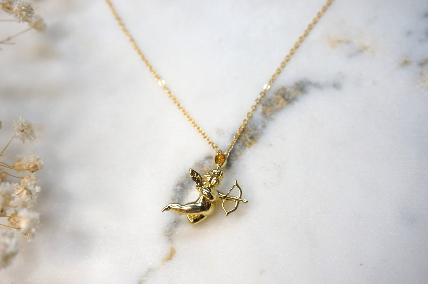CUPID 18k Gold Cherub Angel Necklace