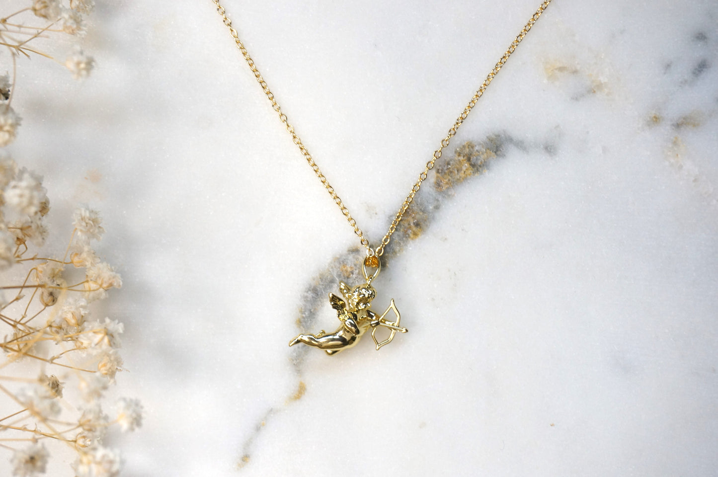 CUPID 18k Gold Cherub Angel Necklace